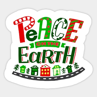 Peace on the Earth - Christmas gift - christmas Tshirt Sticker